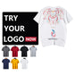 Custom Embroidered T-Shirt Cotton Unisex T-Shirt, Customizable Logo/Text/Image.